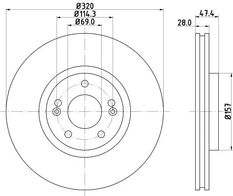 MINTEX MINTEX MDC2343 1x MINTEX MDC2343 Brake Disc 