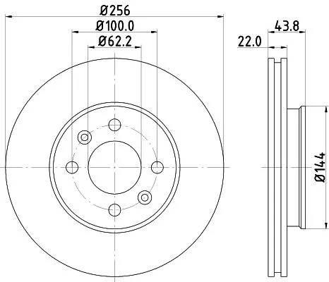 MINTEX MINTEX MDC2344 1x MINTEX MDC2344 Brake Disc 