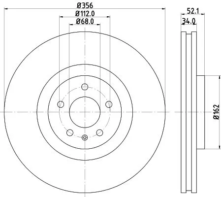 1x  MINTEX Brake Disc