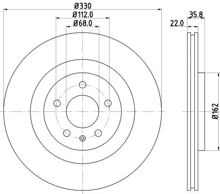 1x  MINTEX Brake Disc