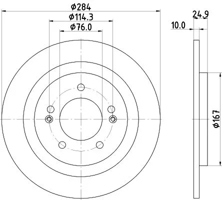 1x MINTEX MDC2360 Brake Disc