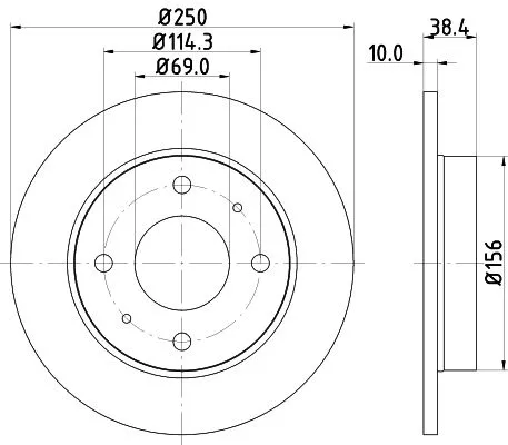 1x MINTEX MDC2376 Brake Disc