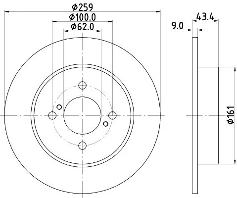 MINTEX MINTEX (MDC2383) 1x  MINTEX Brake Disc 