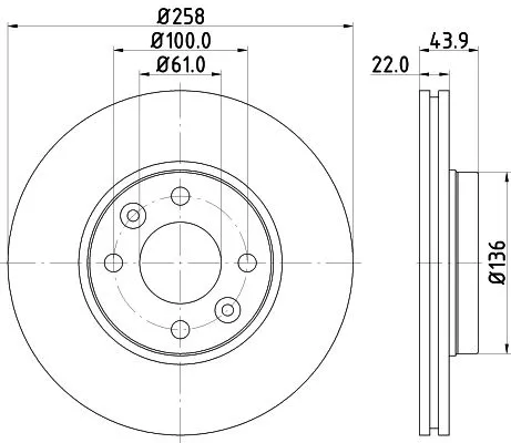 1x  MINTEX Brake Disc