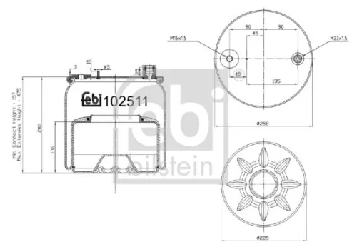 Febi Front Rear Rear Left Or Right Air Bag Suspension Spring For Mercedes