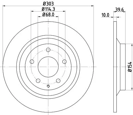 1x  MINTEX Brake Disc