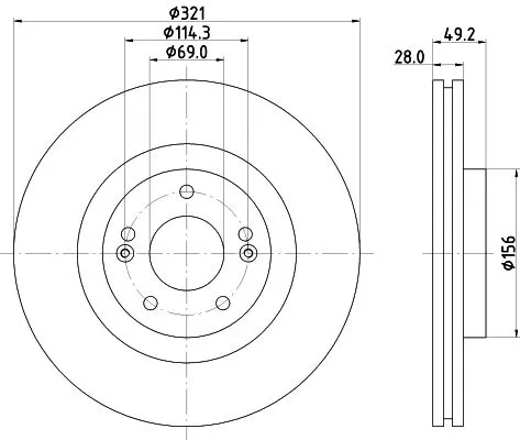 1x  MINTEX Brake Disc