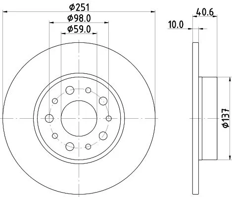 1x  MINTEX Brake Disc