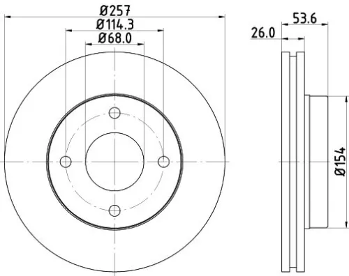 MINTEX MINTEX MDC2495 1x MINTEX MDC2495 Brake Disc 