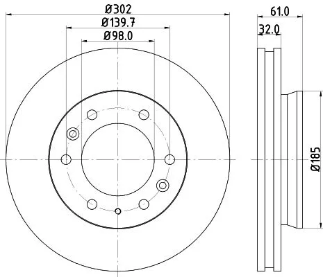 MINTEX MINTEX MDC2498 1x MINTEX MDC2498 Brake Disc 