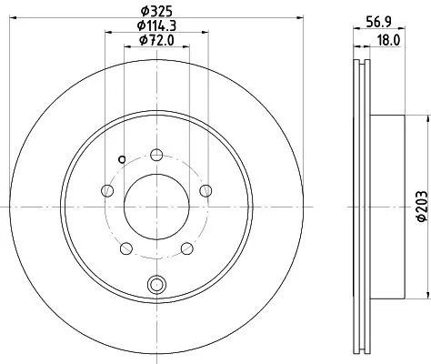 1x MINTEX MDC2519 Brake Disc