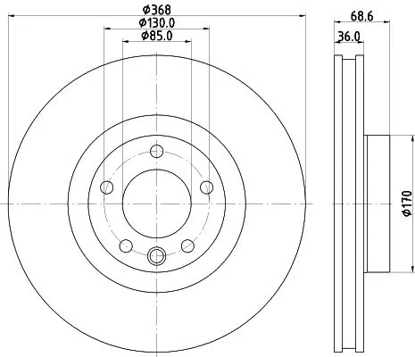 1x MINTEX MDC2531 Brake Disc
