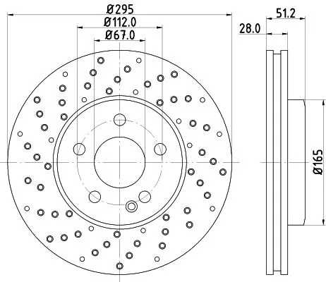 1x MINTEX MDC2539 Brake Disc