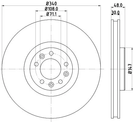 MINTEX MINTEX MDC2543 1x MINTEX MDC2543 Brake Disc 