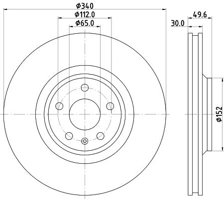 1x MINTEX MDC2546 Brake Disc