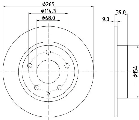 MINTEX MINTEX MDC2605 1x MINTEX MDC2605 Brake Disc 