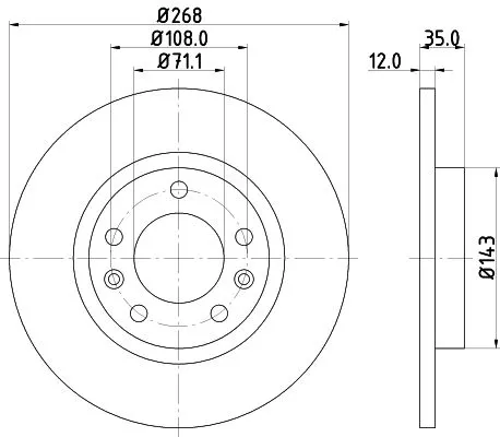 1x  MINTEX Brake Disc