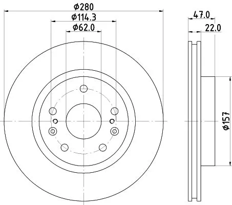 1x  MINTEX Brake Disc