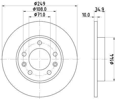 1x MINTEX MDC2617 Brake Disc