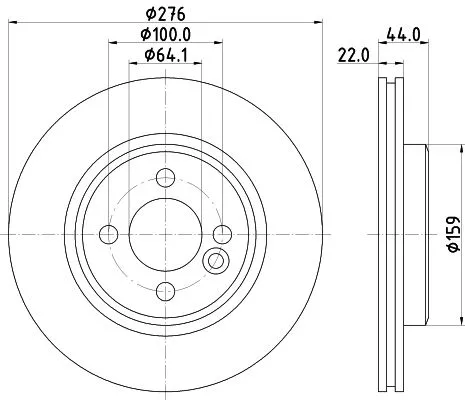1x MINTEX MDC2619C Brake Disc