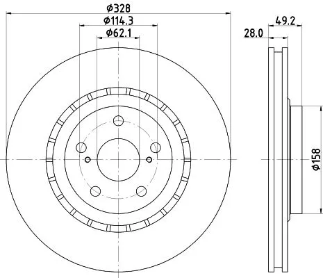 1x  MINTEX Brake Disc