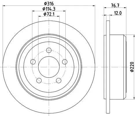 1x  MINTEX Brake Disc
