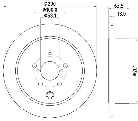1x  MINTEX Brake Disc MDC2642 290