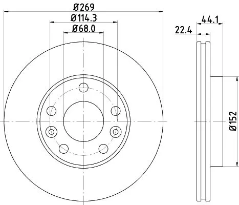 MINTEX MINTEX MDC2657 1x MINTEX MDC2657 Brake Disc 