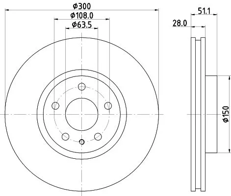 1x MINTEX MDC2662 Brake Disc