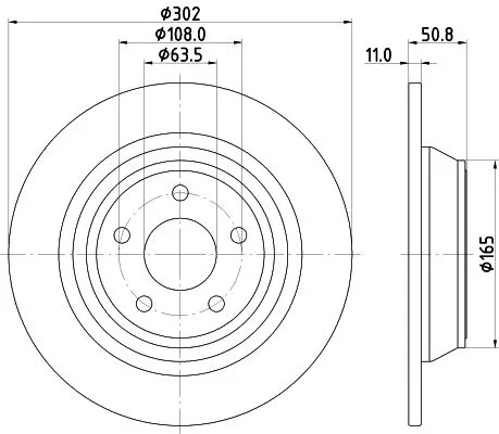 1x MINTEX MDC2663 Brake Disc