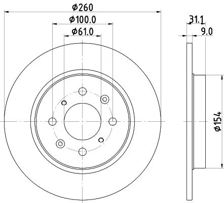 MINTEX MINTEX (MDC2669) 1x  MINTEX Brake Disc 