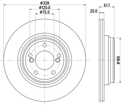 1x MINTEX MDC2678 Brake Disc