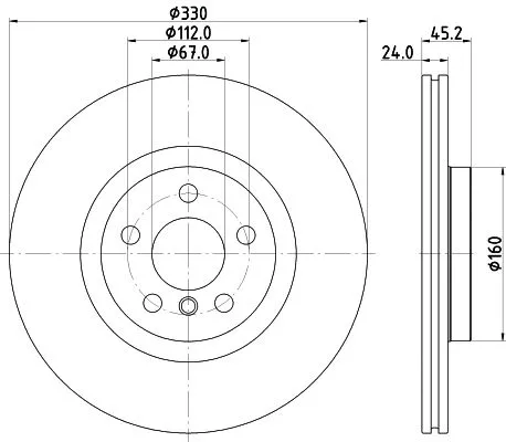 1x  MINTEX Brake Disc
