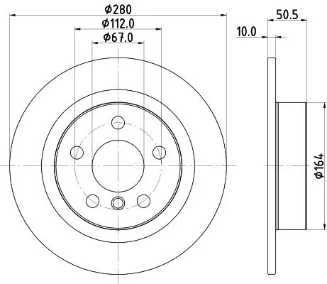 1x MINTEX MDC2682 Brake Disc