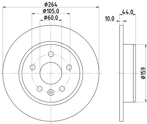 1x MINTEX MDC2689 Brake Disc