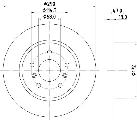 1x MINTEX MDC2693 Brake Disc
