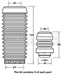 FIRST LINE FIRST LINE FPK7050  FIRST LINE Dust Cover Kit shock absorber 