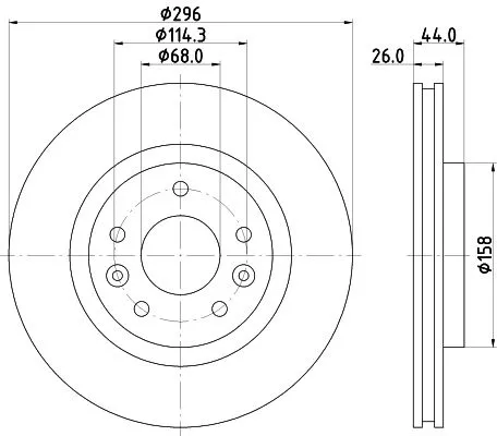 1x  MINTEX Brake Disc