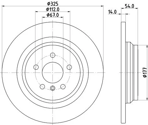 1x MINTEX MDC2702 Brake Disc