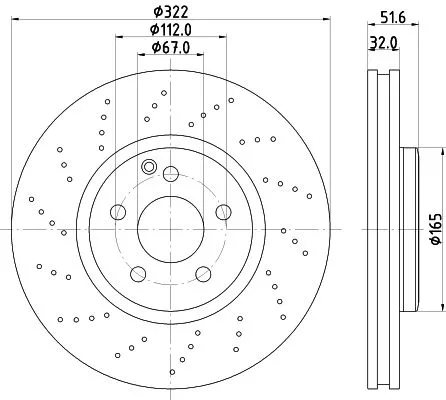 1x MINTEX MDC2705 Brake Disc