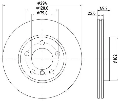 1x MINTEX MDC2706 Brake Disc