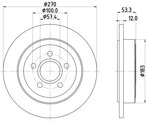MINTEX MINTEX MDC2707 1x MINTEX MDC2707 Brake Disc 