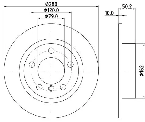1x  MINTEX Brake Disc