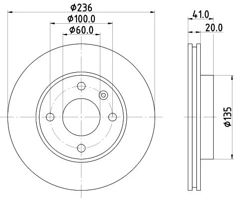 1x MINTEX MDC2718 Brake Disc