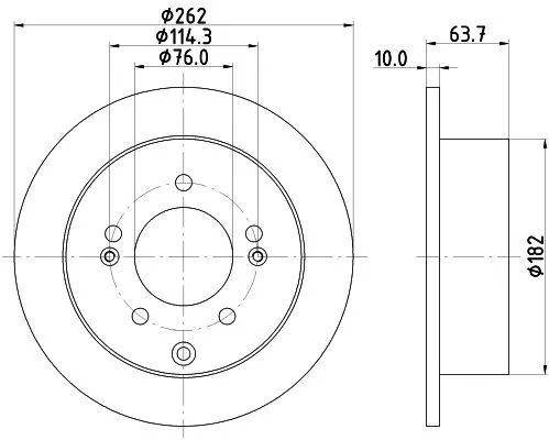 1x MINTEX MDC2753 Brake Disc
