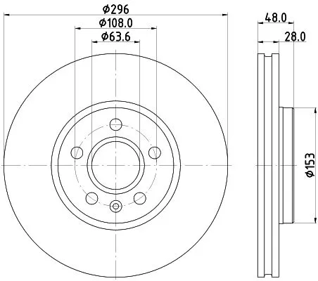 1x MINTEX MDC2762 Brake Disc