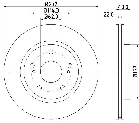 1x MINTEX MDC2777C Brake Disc