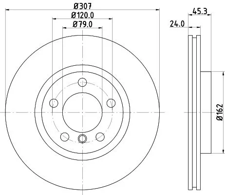 1x  MINTEX Brake Disc