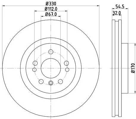 1x MINTEX MDC2780C Brake Disc