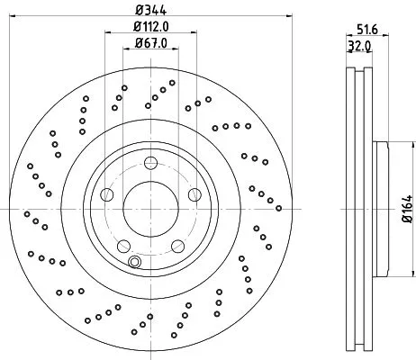 1x MINTEX MDC2789C Brake Disc